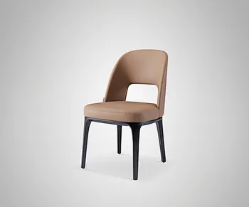 Silla de comedor tapizada silla de recepción de cocina asiento de cuero